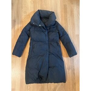 Theory Kendon Epic Sprtitzer Down Puffer Coat Black Long Sz S